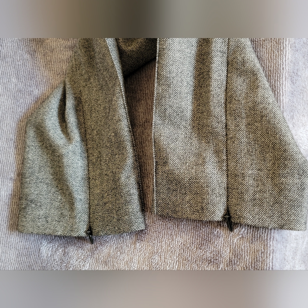 Women's Sz 2 Robert Rodriguez Gray/Black Tweed Cashmere Wool Blend Trousers NWT - Picture 12 of 15